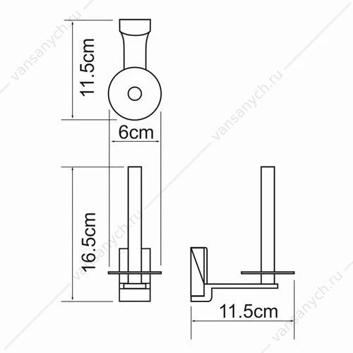 Держатель туалетной бумаги, Exter K-5200, бронза, K-5297