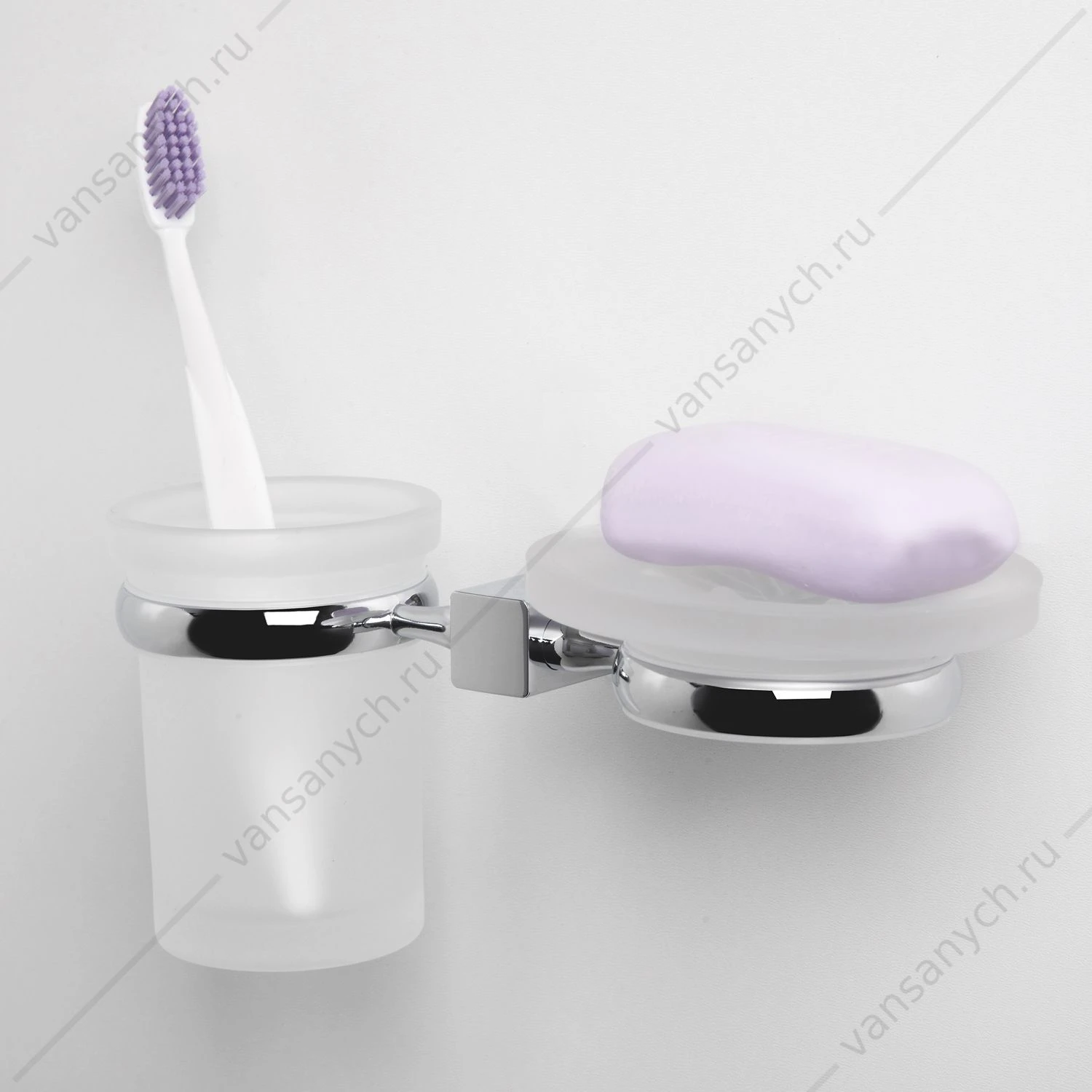 Держатель стакана и мыльницы, Lippe K-6500, Хром, K-6526