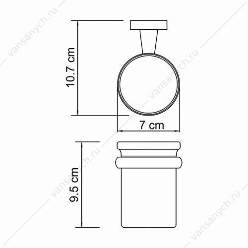 Подстаканник одинарный, Lippe K-6500, Хром, K-6528