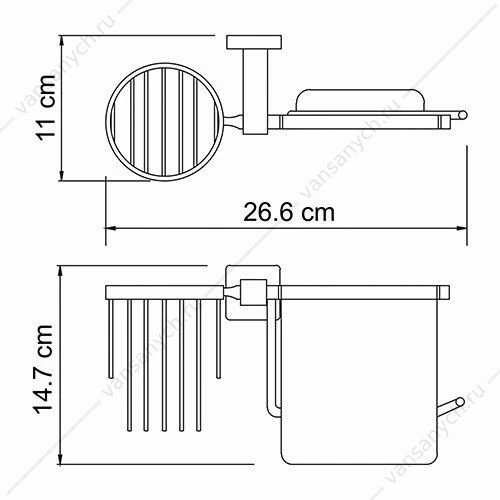 Держатель туалетной бумаги и освежителя, Lippe K-6500, Хром, K-6559