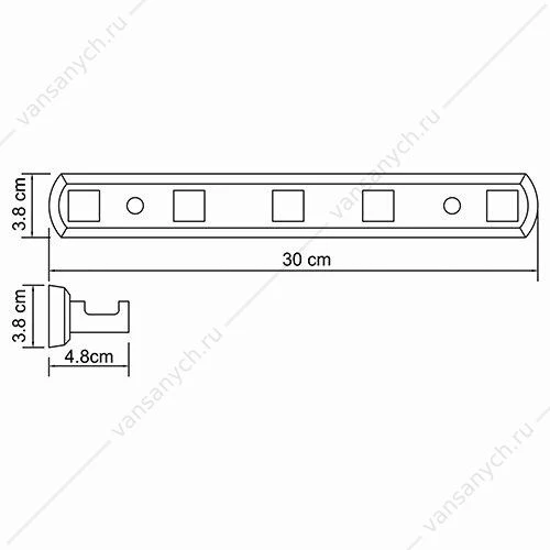 Кронштейн настенный, Lippe K-6500, Хром, K-6575