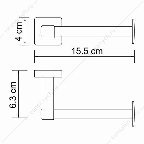 Держатель туалетной бумаги, Lippe K-6500, Хром, K-6596