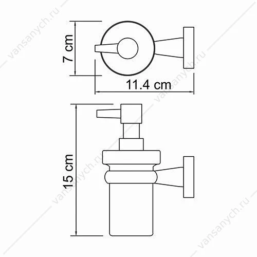 Дозатор для жидкого мыла, Lippe K-6500, Хром, K-6599