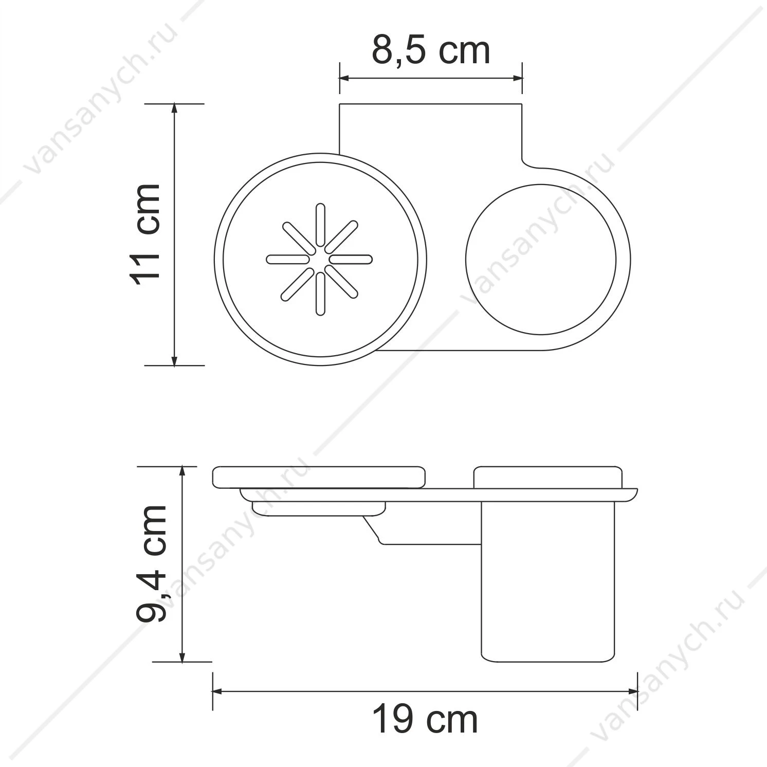 Держатель стакана и мыльницы, Kammel K-8300, Хром, K-8326