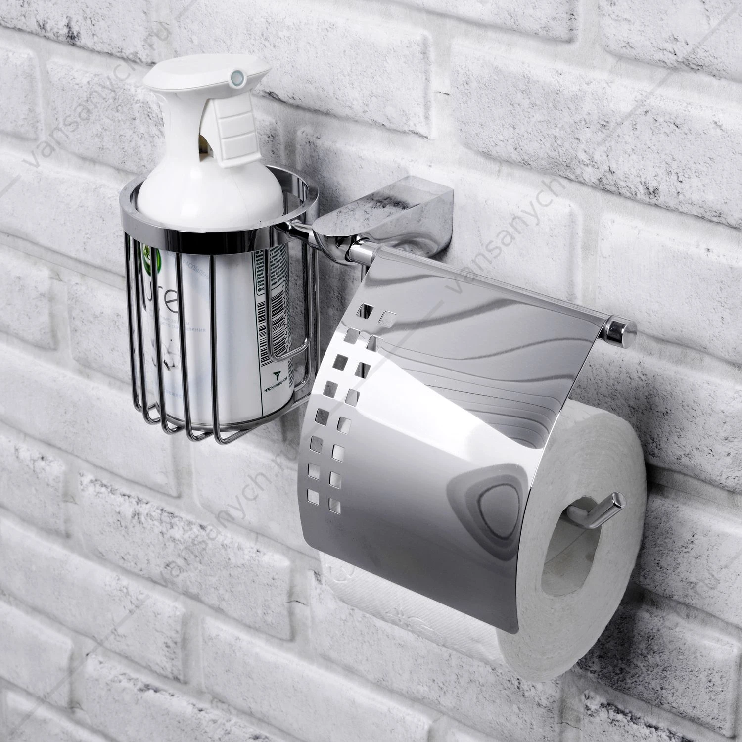 Держатель туалетной бумаги и освежителя, Kammel K-8300, Хром, K-8359