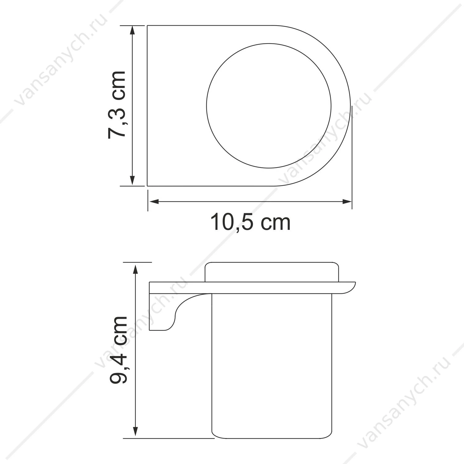 Подстаканник одинарный, Kammel K-8300WHITE, белый, K-8328WHITE