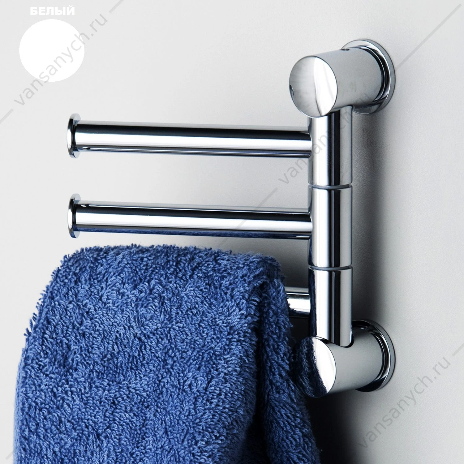 Держатель полотенец тройной, Kammel K-8300WHITE, белый, K-1053WHITE