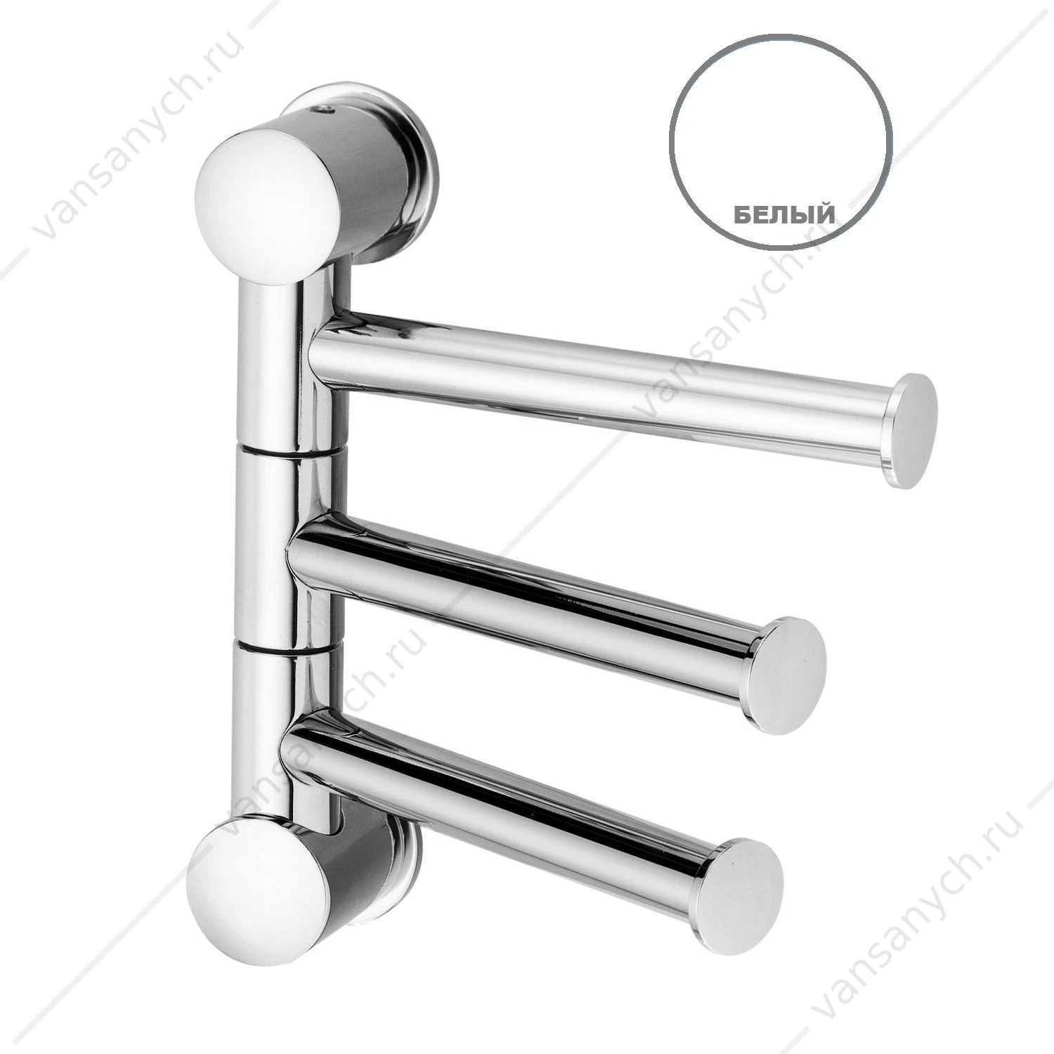 Держатель полотенец тройной, Kammel K-8300WHITE, белый, K-1053WHITE
