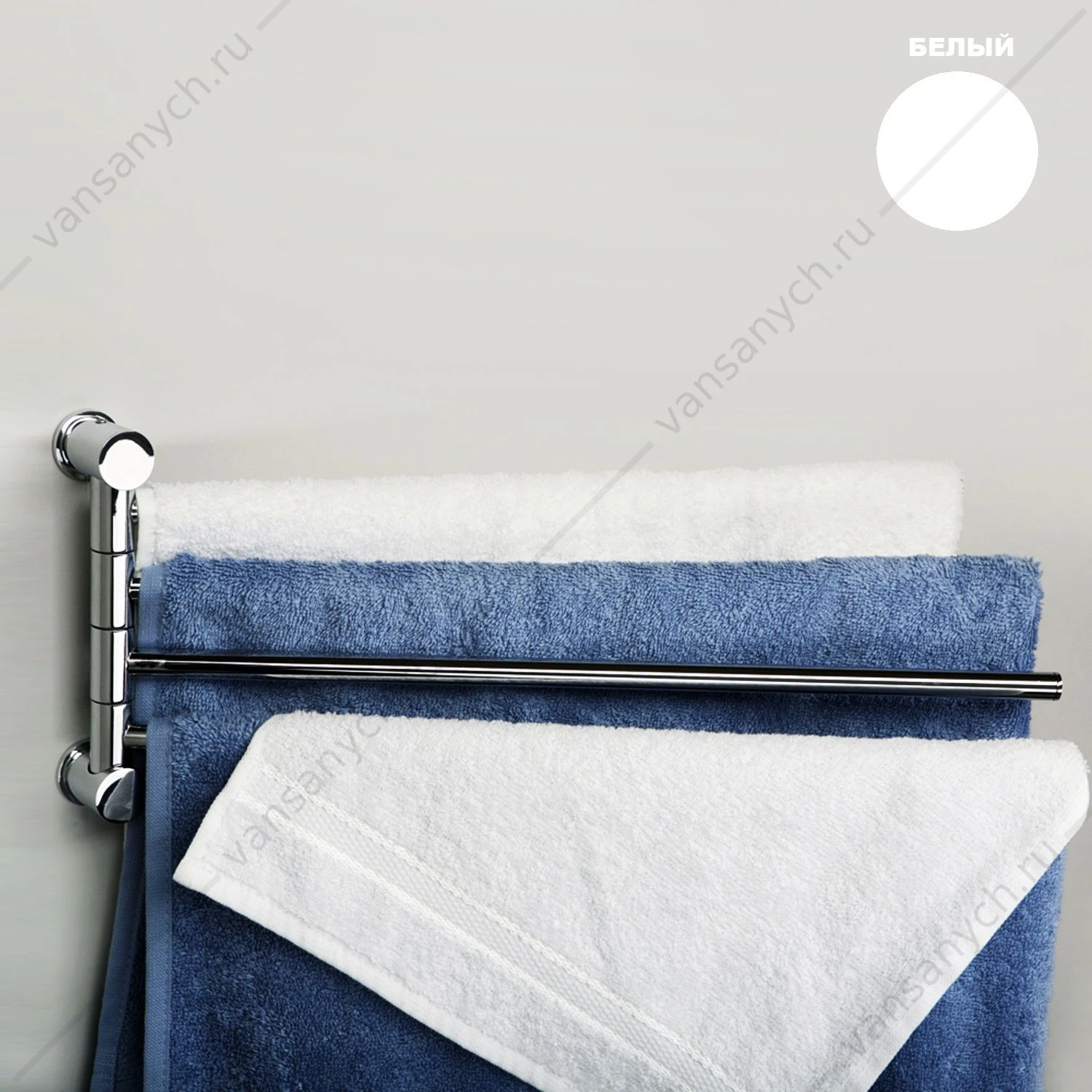 Держатель полотенец четверной, Kammel K-8300WHITE, белый, K-1034WHITE