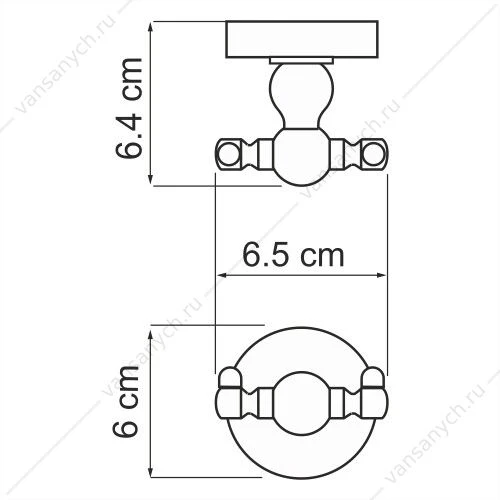 Крючок, Diemel K-2200, Хром, K-2223D