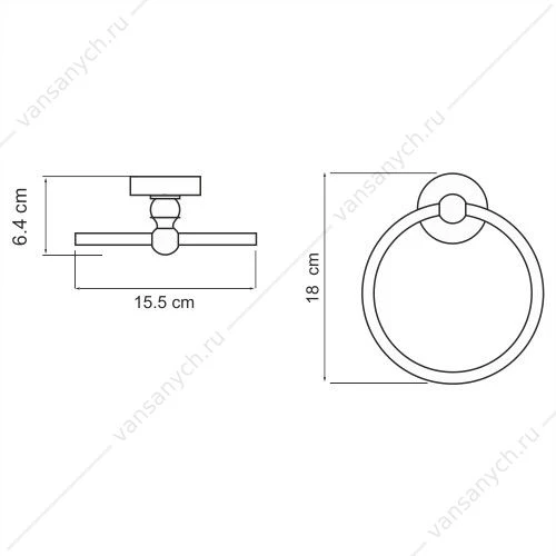 Держатель полотенец, Diemel K-2200, Хром, K-2260