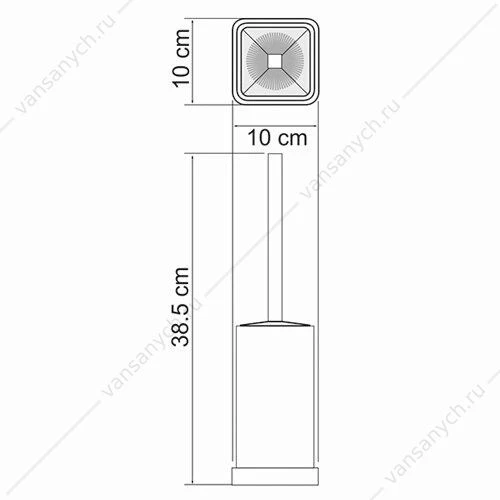 Щетка для унитаза напольная, Хром, K-1037