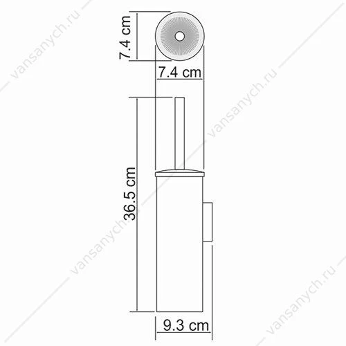 Щетка для унитаза подвесная, Хром, K-1057