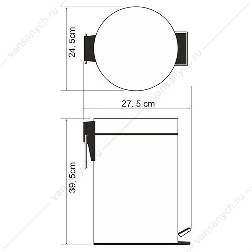Ведро 12L, Хром, K-612