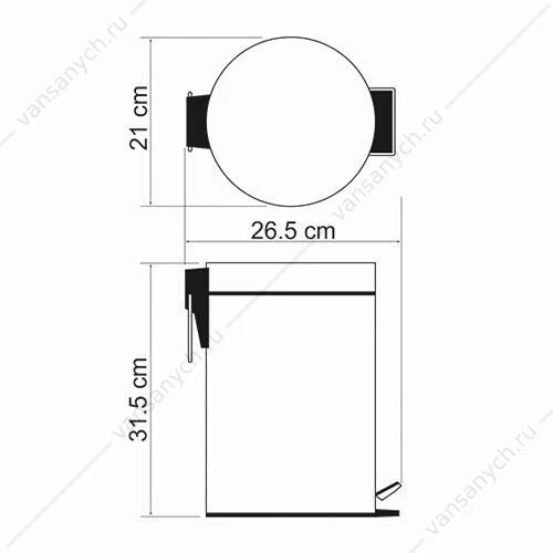 Ведро 5L, Exter K-5200, бронза, K-645