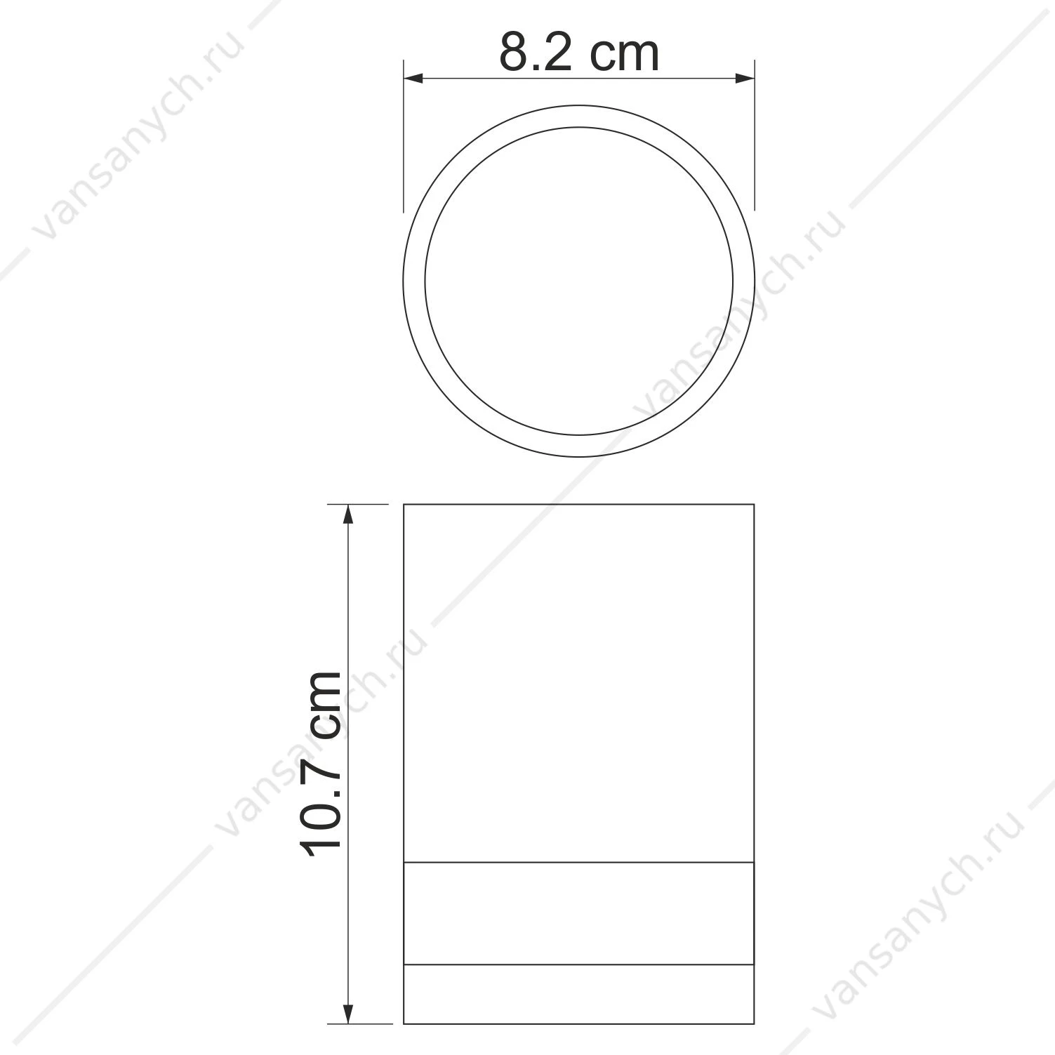 Стакан для зубных щеток, Inn K-4300, бежевый, K-4328