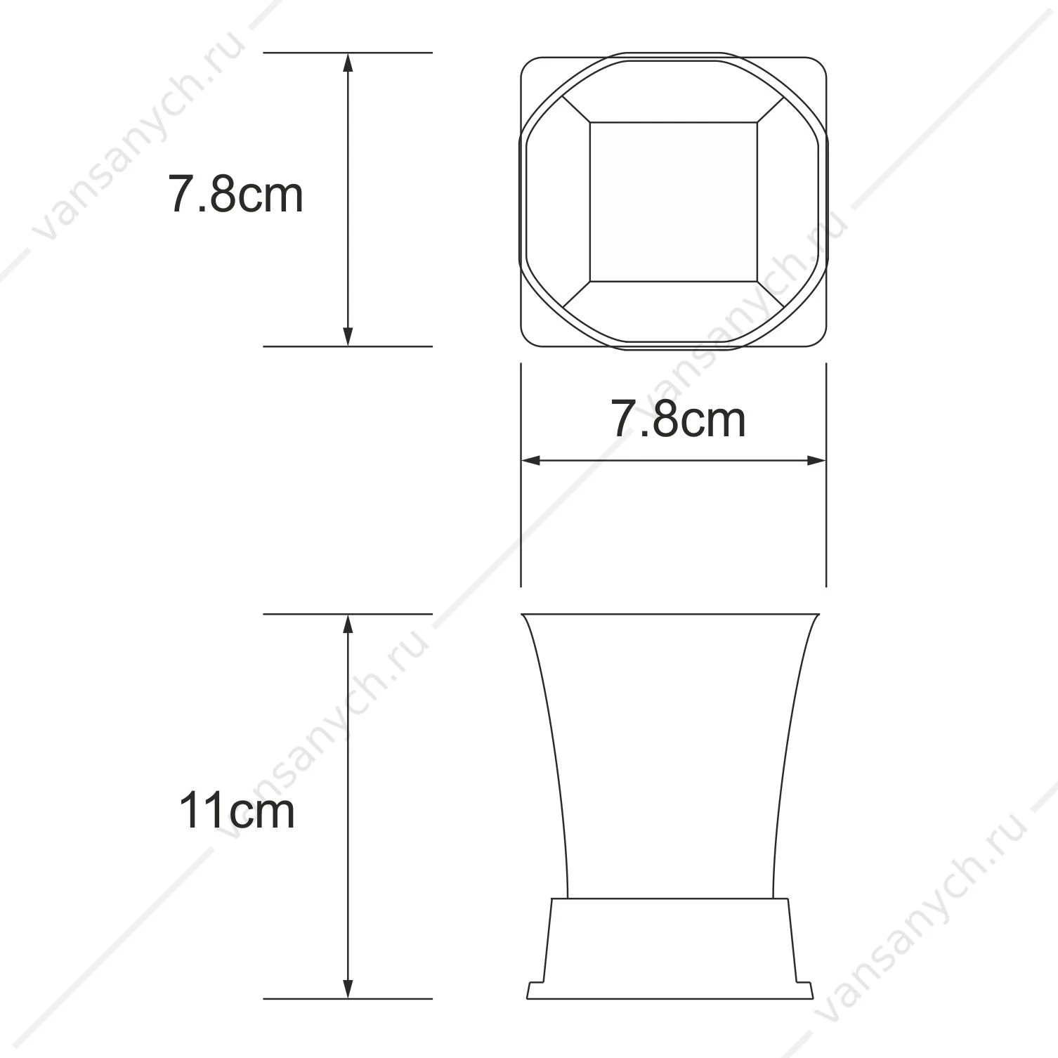 Стакан для зубных щеток, Exter K-5500, бронза, K-5528