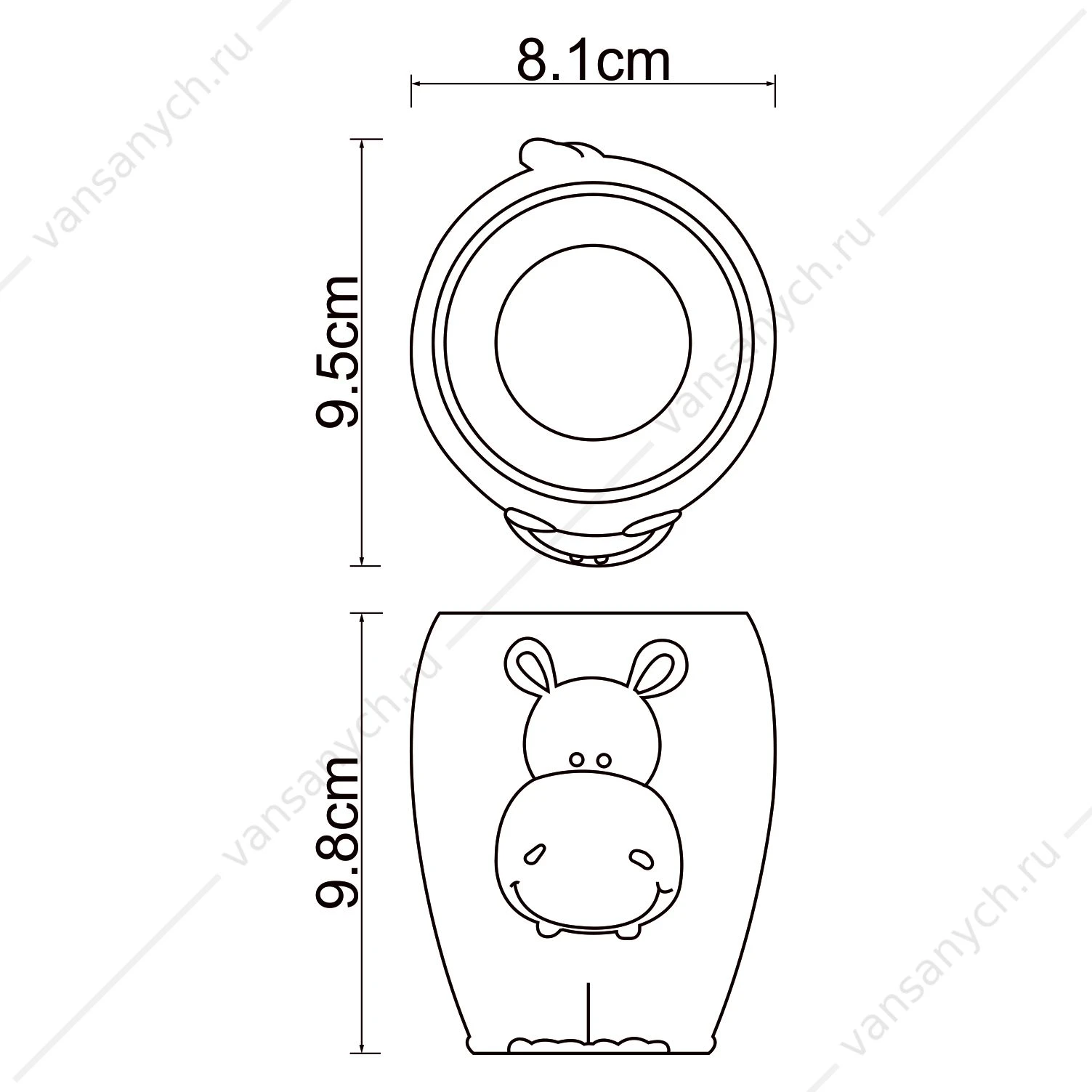 Стакан для зубных щеток, Lippe K-8100, голубой, K-8128