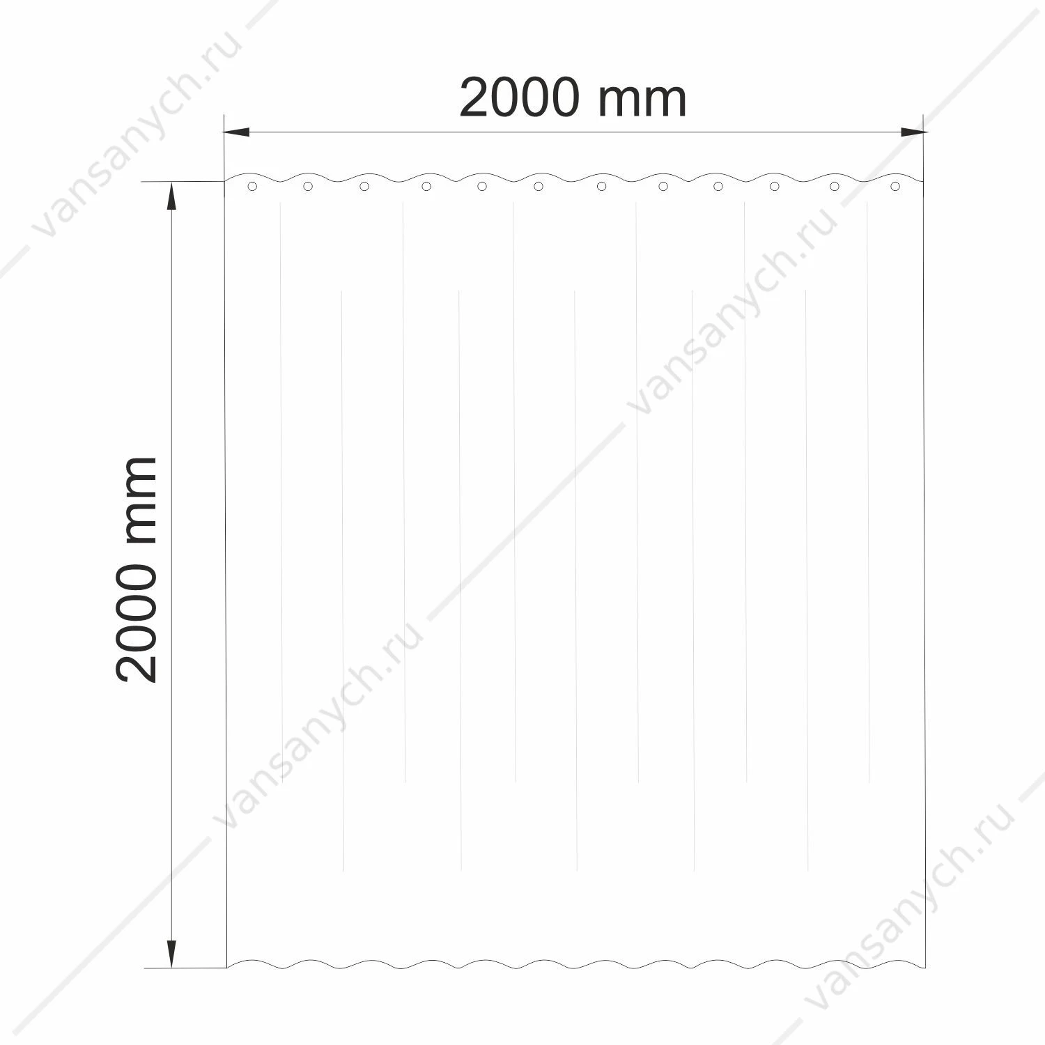 Шторка для ванной Vils SC-10202, белый