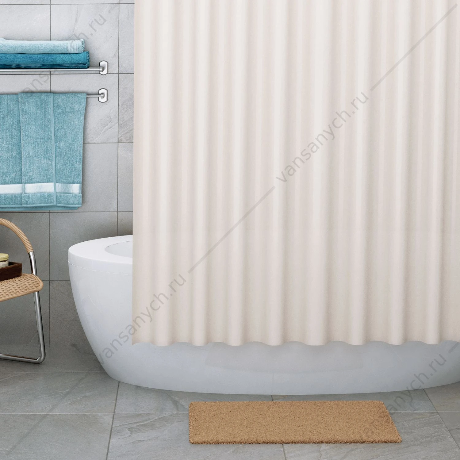 Шторка для ванной Vils SC-10201, белый