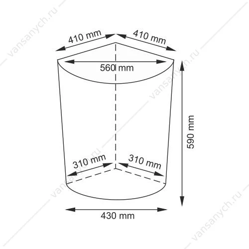 Плетеная корзина Alme WB-150-L, коричневый