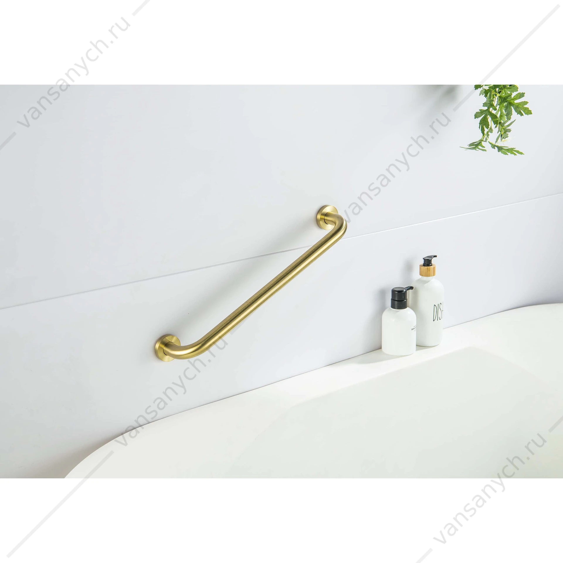 Поручень 45см AQUATEK, шлиф. золото, AQ4995BG