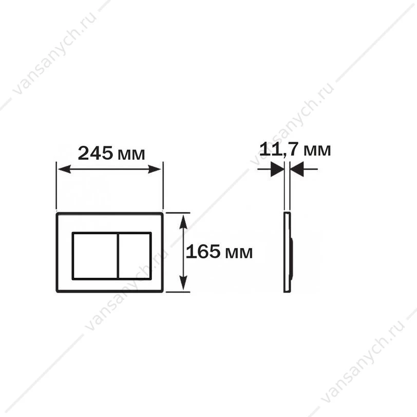 Комплект пневмо 4в1: AQUATEK Вега T PNS002 (рама INSP-0000001+клавиша PNS-0000002, с крепежом + унитаз смыв Торнадо Вега AQ1904T-00, сиденье микролифт)