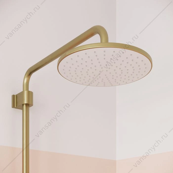 Душевая система с тропическим душем IDDIS Aiger, матовое золото, AIGMG3Fi06