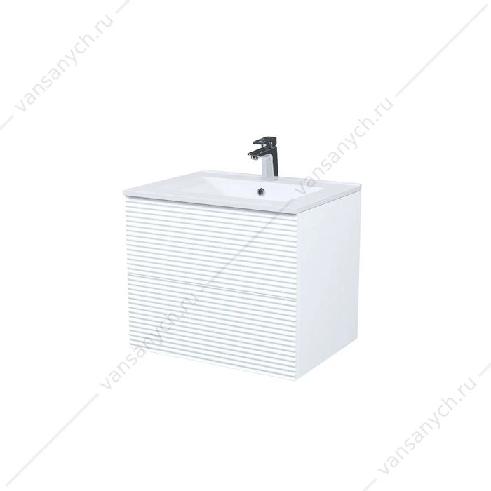 Тумба с раковиной 60 IDDIS Bild подвесная 2 ящика белая BIL60W0i95K