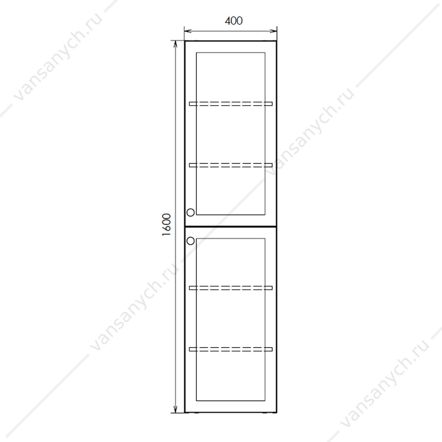 Шкаф-колонна 40х160 COMFORTY Ереван-40 серый шёлк 00-00017603CF