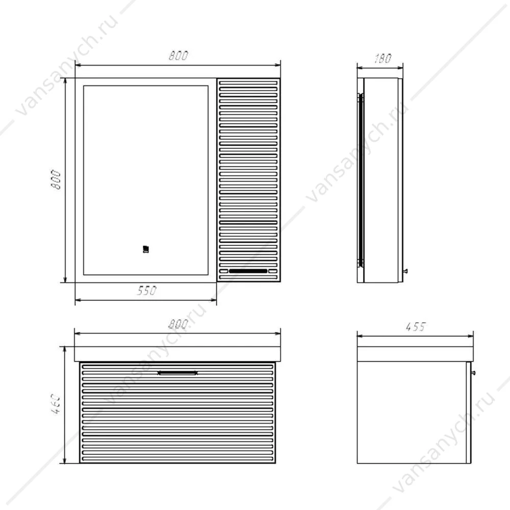 Тумба с раковиной 80см COMFORTY Касабланка-80 серый шёлк раковина Moduo 80, 00-00019529CF