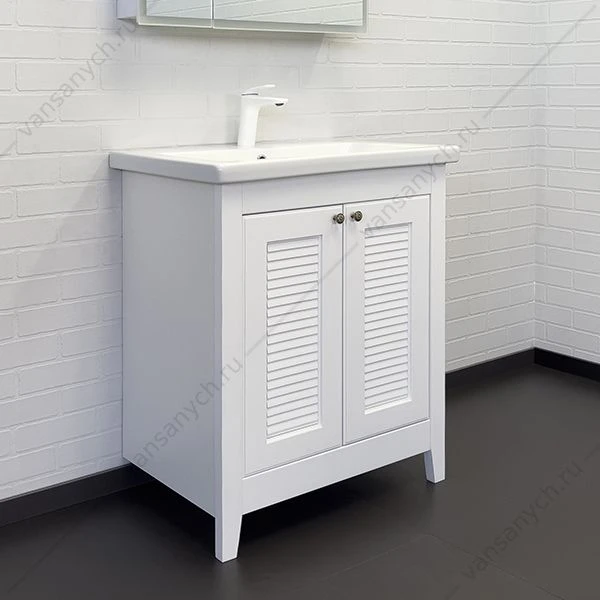 Тумба с раковиной 70см COMFORTY Классик-70 белый матовый раковина Como 70, 00-00013804CF