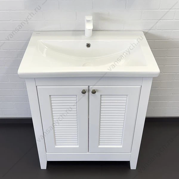 Тумба с раковиной 70см COMFORTY Классик-70 белый матовый раковина Como 70, 00-00013804CF