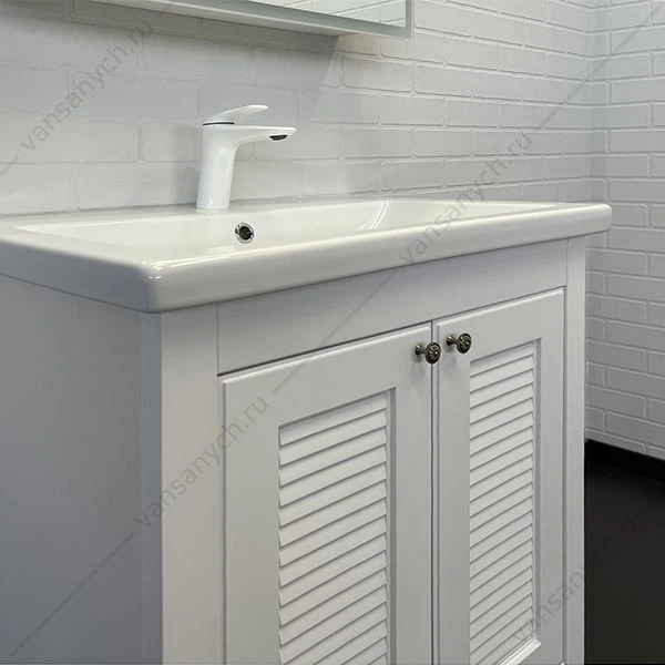 Тумба с раковиной 70см COMFORTY Классик-70 белый матовый раковина Como 70, 00-00013804CF