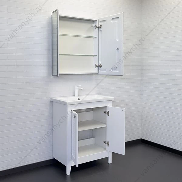 Тумба с раковиной 70см COMFORTY Классик-70 белый матовый раковина Como 70, 00-00013804CF
