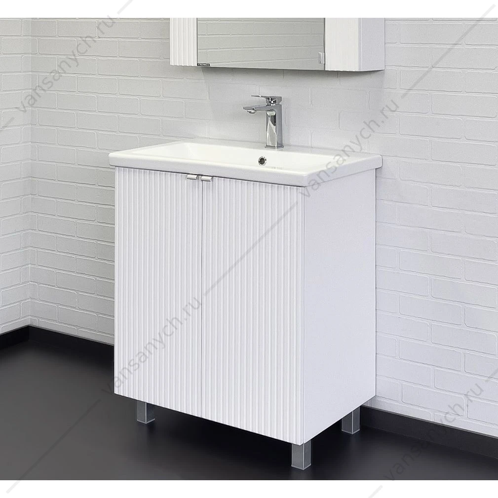 Тумба с раковиной 70см COMFORTY Лима-70 белый матовый раковина Como 70, 00-00004892CF