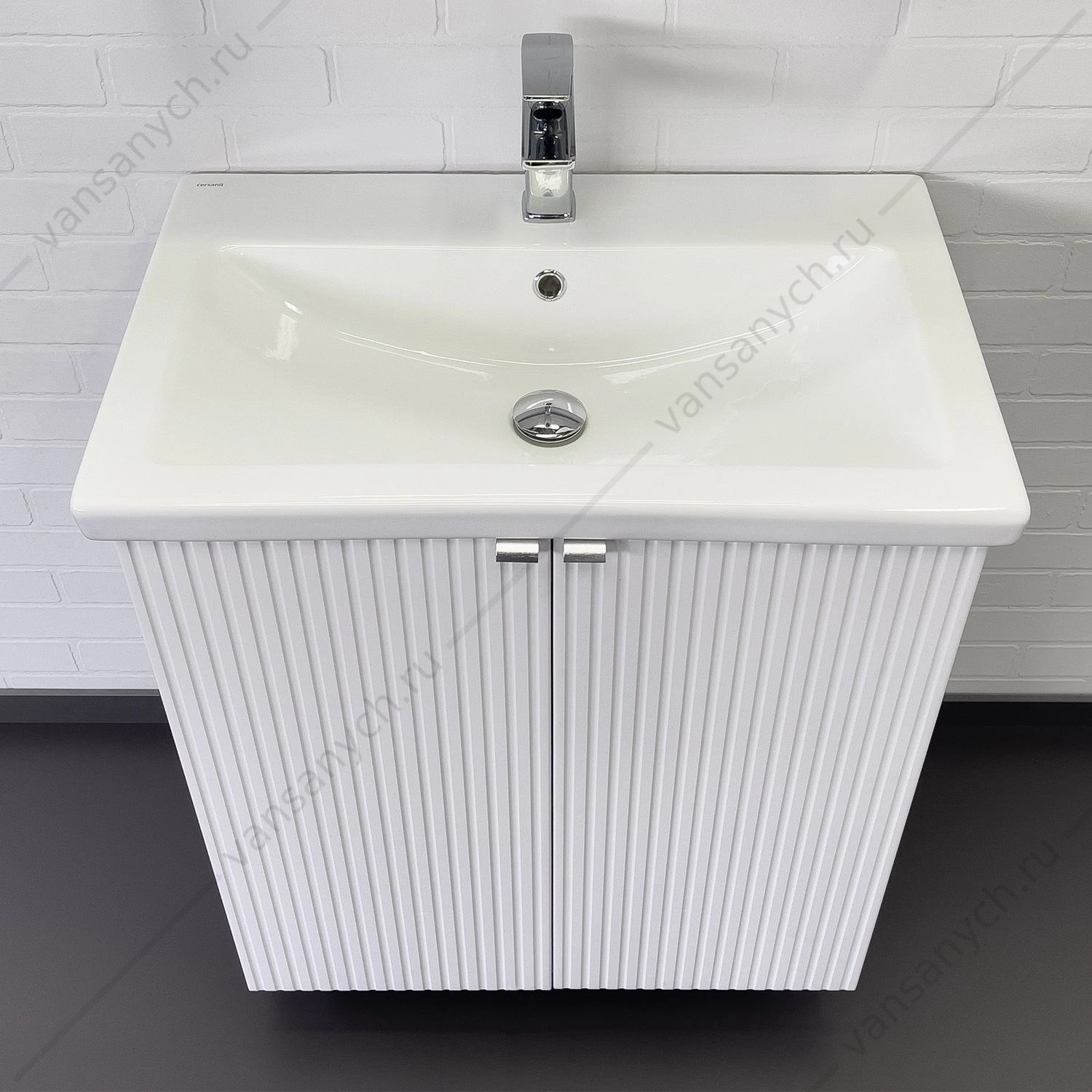 Тумба с раковиной 70см COMFORTY Лима-70 белый матовый раковина Como 70, 00-00004892CF