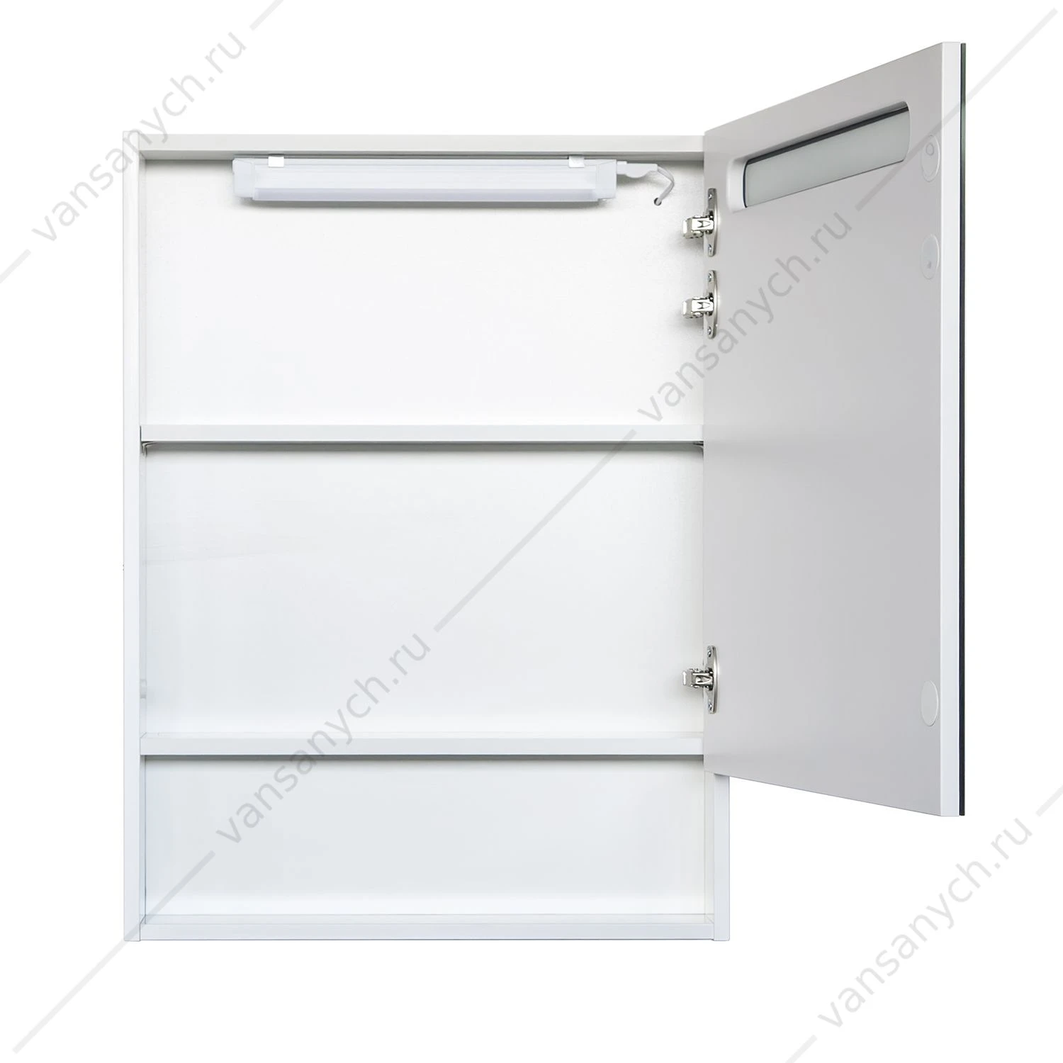 Зеркало-шкаф 60х80 COMFORTY Никосия-60 LED-подсветка белый глянец 00-00014145CF
