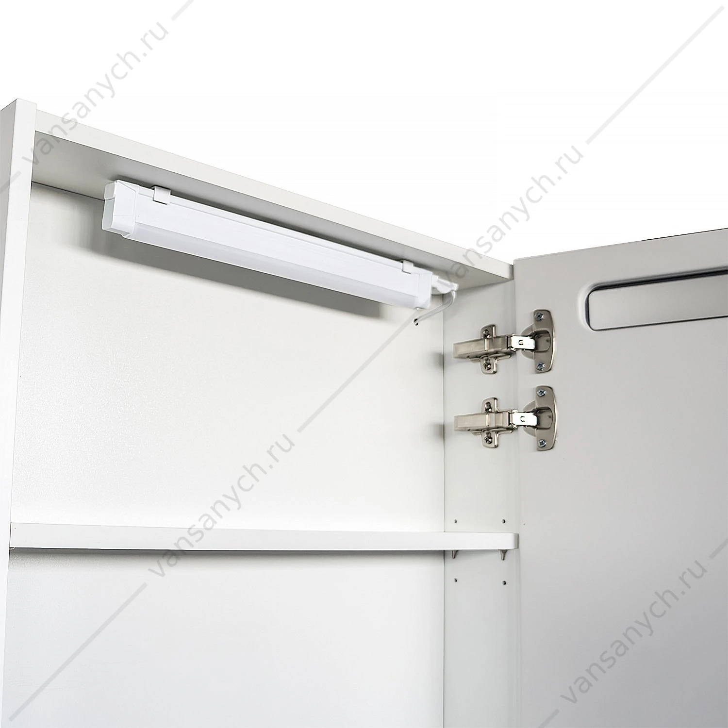 Зеркало-шкаф 60х80 COMFORTY Никосия-60 LED-подсветка белый глянец 00-00014145CF