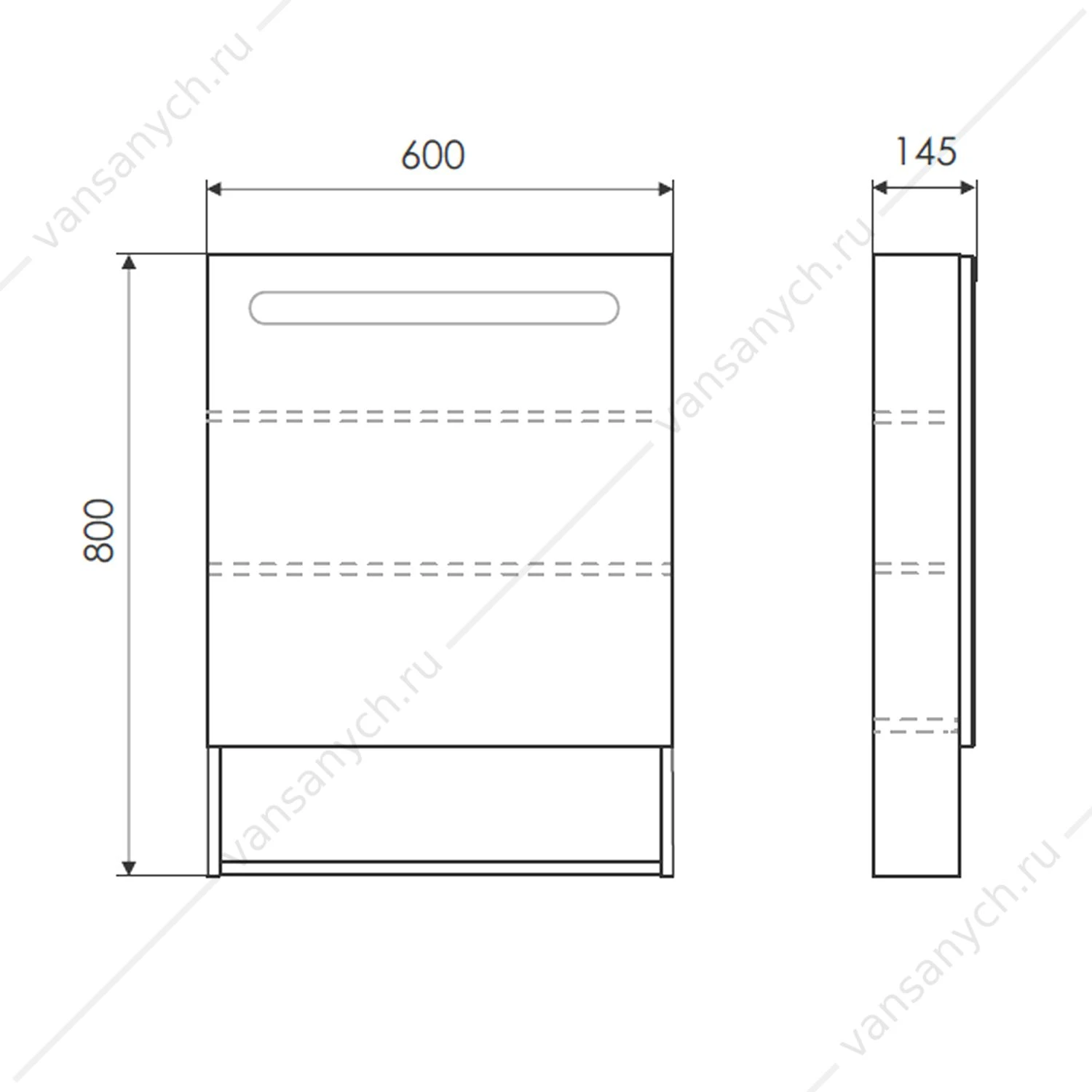 Зеркало-шкаф 60х80 COMFORTY Никосия-60 LED-подсветка белый глянец 00-00014145CF