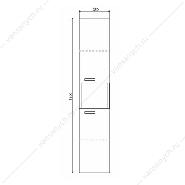 Шкаф-колонна 35х160 COMFORTY Никосия-35 дуб темный 00-00009554CF