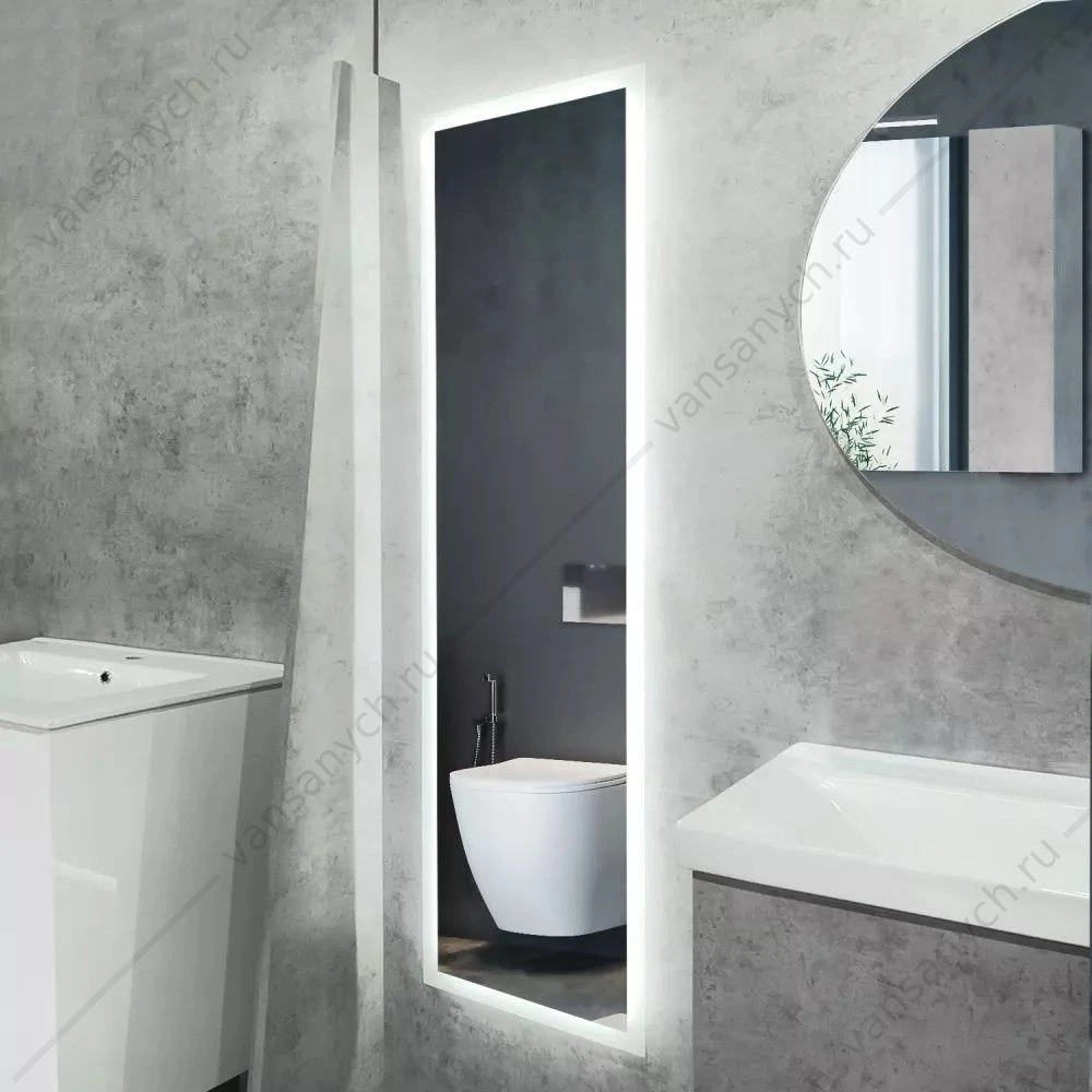 Зеркало 44х158см COMFORTY Люпин 440X1580 LED-подсветка, бесконт. сенсор, 00-00014248CF