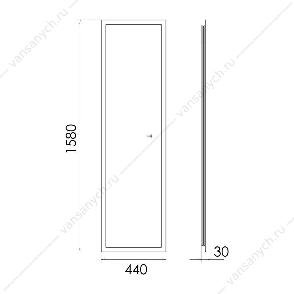 Зеркало 44х158см COMFORTY Люпин 440X1580 LED-подсветка, бесконт. сенсор, 00-00014248CF