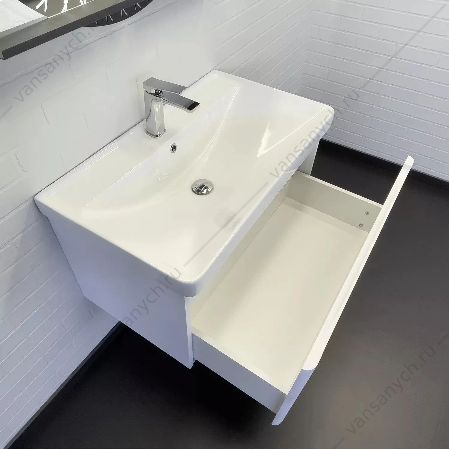 Тумба с раковиной 80 COMFORTY  Арзамас-80-1 белый матовый раковина COMFORTY 4480, 00-00017177CF