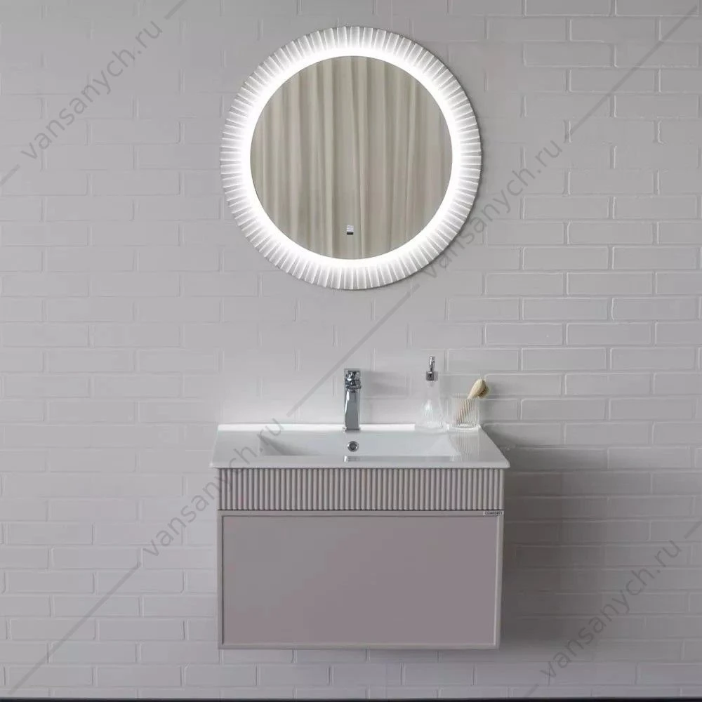 Тумба с раковиной 70 COMFORTY Мадрид-70 серый шёлк раковина COMFORTY 70E , 00-00020643CF