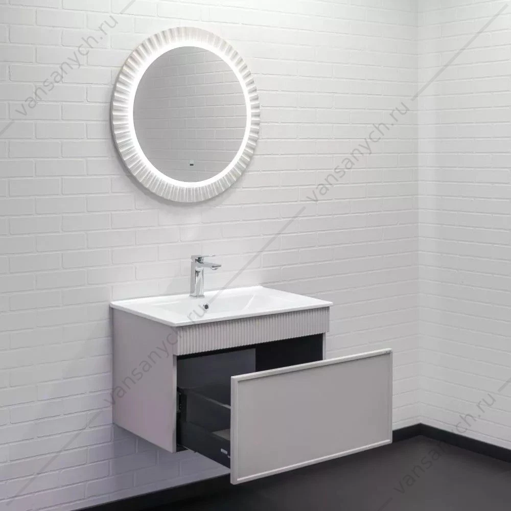Тумба с раковиной 70 COMFORTY Мадрид-70 серый шёлк раковина COMFORTY 70E , 00-00020643CF