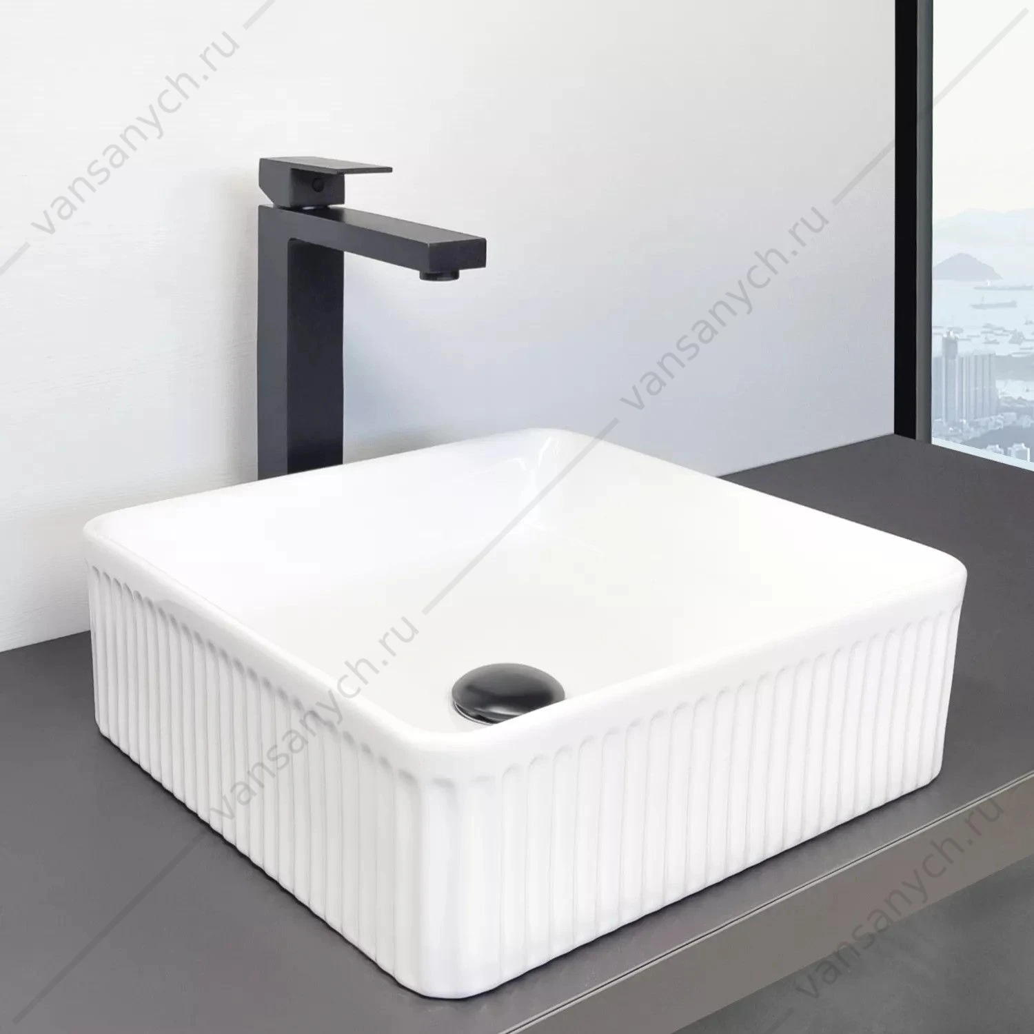 Раковина 38х38 накладная COMFORTY CF178608X