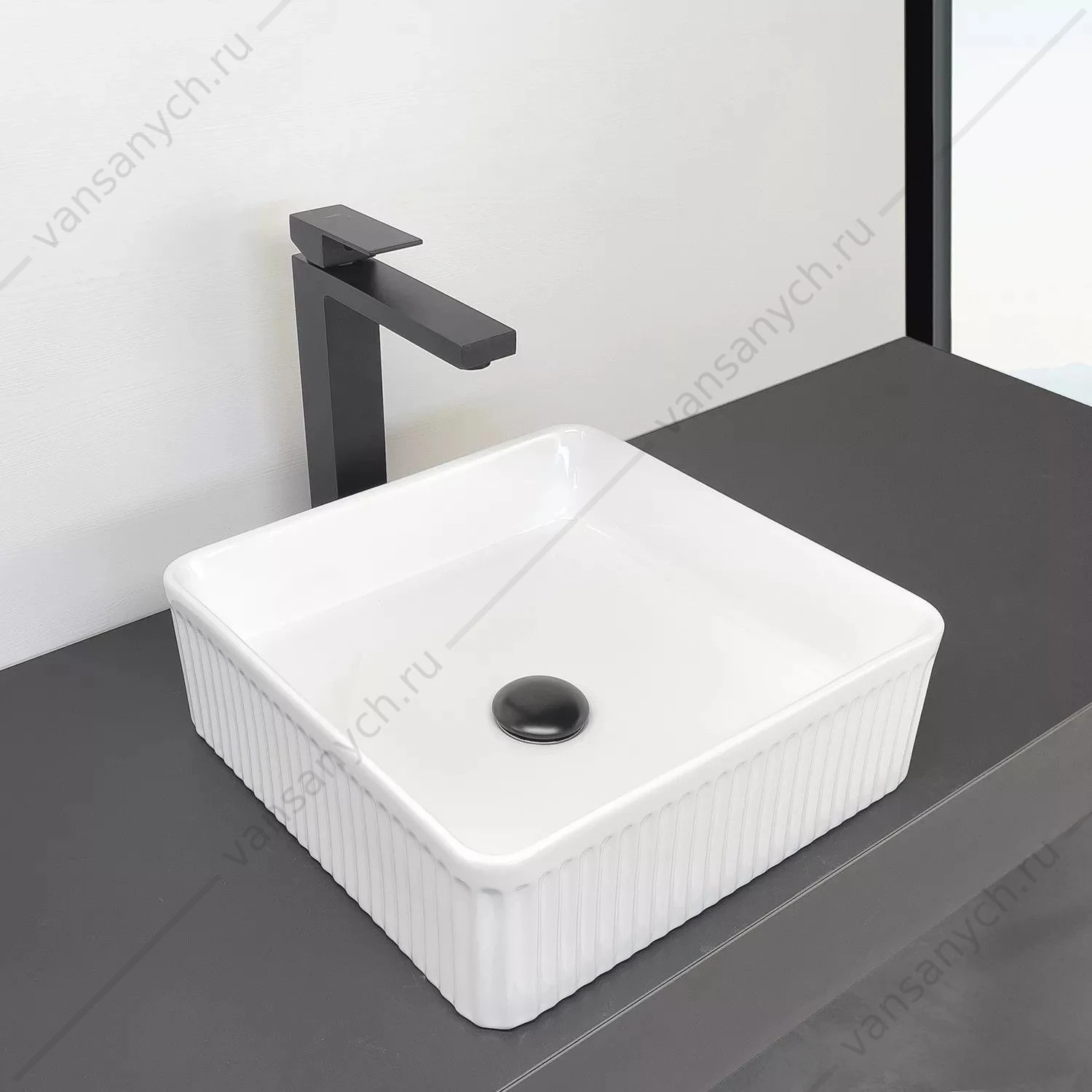 Раковина 38х38 накладная COMFORTY CF178608X