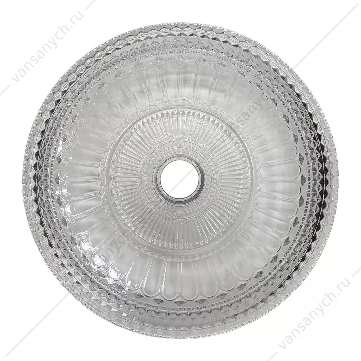 Раковина D44 круглая накладная COMFORTY CF21205 стеклянная прозрачная