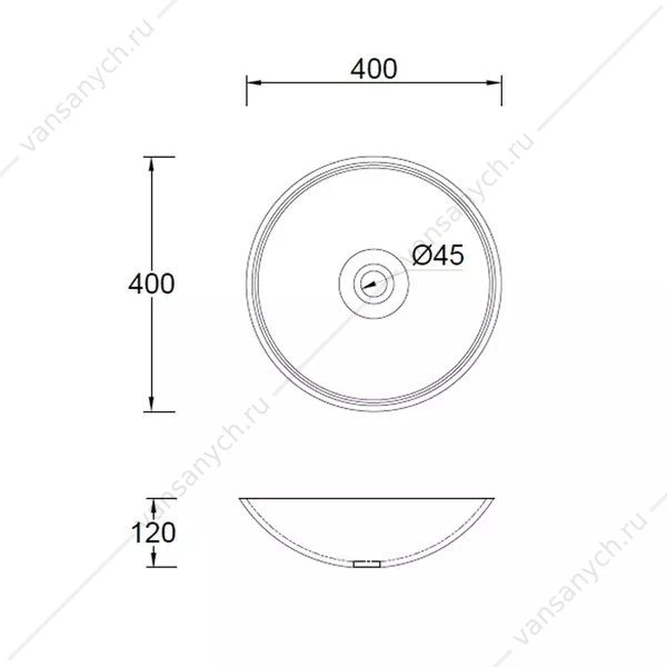 Раковина D40 круглая накладная COMFORTY CF29001 стеклянная прозрачная